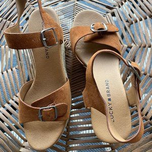 Lucky Brand Womens Platform Ankle Strap Sandals Size 8M